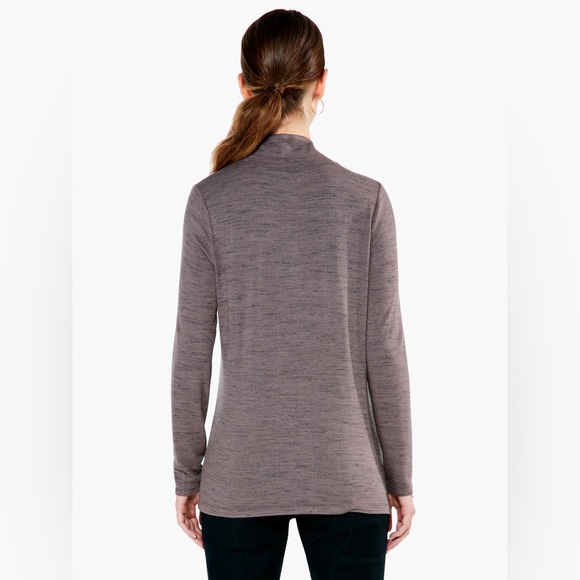 Nic + Zoe Spacedye Button Turtleneck - size XL - NWT - brown - Picture 7 of 10
